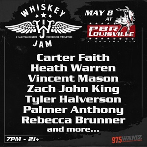 Whiskey Jam May 8th at PBR Cowboy Bar featuring Carter Faith, Heath Warren, Vincent Mason,  Zach John King, Tyler Halverson, Palmer Anthony, and Rebecca Brunner